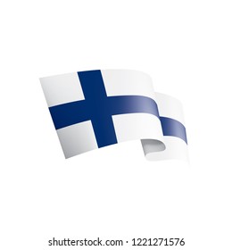 Finland flag, vector illustration on a white background