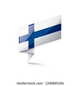 Finland flag, vector illustration on a white background