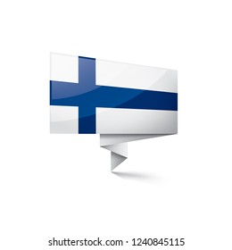 Finland flag, vector illustration on a white background