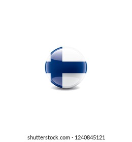 Finland flag, vector illustration on a white background