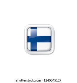 Finland flag, vector illustration on a white background