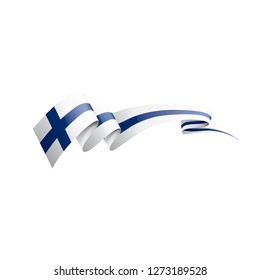Finland flag, vector illustration on a white background