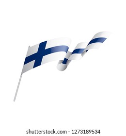 Finland flag, vector illustration on a white background