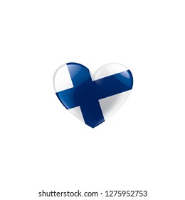 Finland flag, vector illustration on a white background