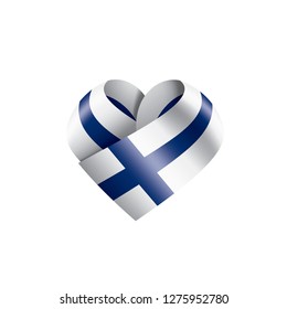 Finland flag, vector illustration on a white background
