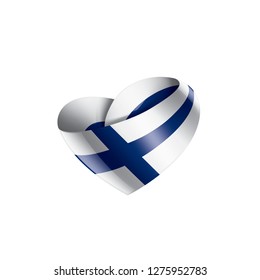 Finland flag, vector illustration on a white background