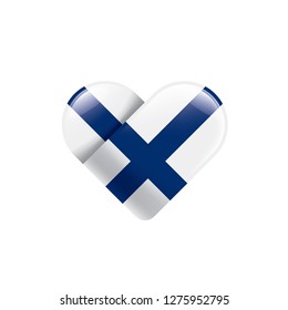 Finland flag, vector illustration on a white background