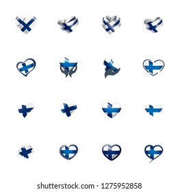 Finland flag, vector illustration on a white background