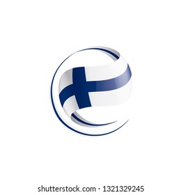 Finland flag, vector illustration on a white background