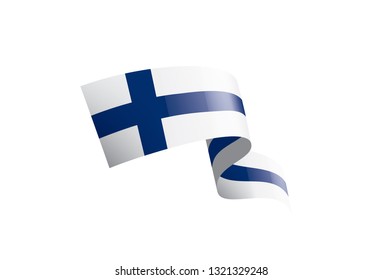 Finland flag, vector illustration on a white background
