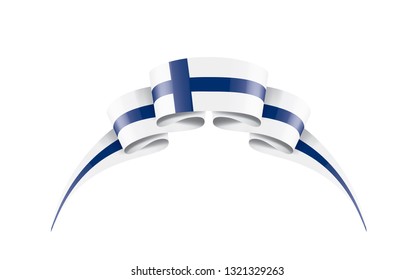 Finland flag, vector illustration on a white background