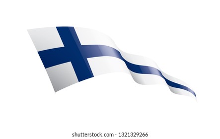 Finland flag, vector illustration on a white background