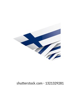 Finland flag, vector illustration on a white background