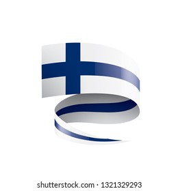 Finland flag, vector illustration on a white background