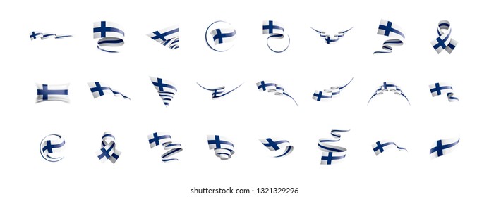 Finland flag, vector illustration on a white background