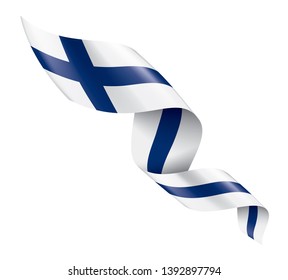 Finland flag, vector illustration on a white background