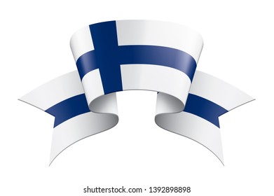 Finland flag, vector illustration on a white background