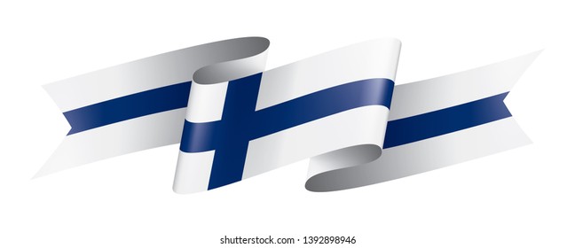 Finland flag, vector illustration on a white background
