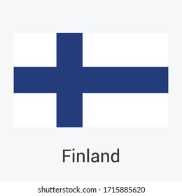 Finland Flag Vector Isolated On Background. Finnish Flag Symbol Modern, Simple, Vector, Icon For Website Or Mobile App