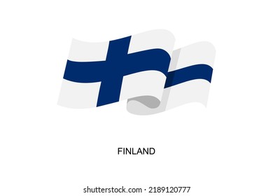 Finland flag vector. Flag of Finland on white background. Vector illustration eps10