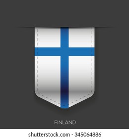 Finland flag vector ribbon