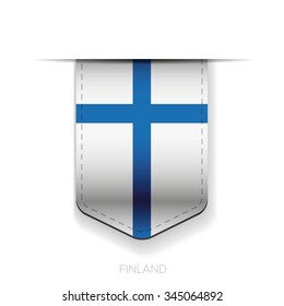 Finland flag vector ribbon