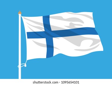 Finland flag waving
