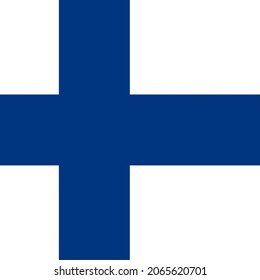 Finland Flat Square Country Flag Icon