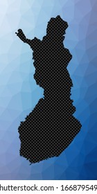 Geometrische Karte Finnlands. Stilform Finnlands im Low-Poly-Stil. Elegante Vektorillustration.