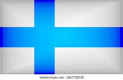 Bandera de degradado de Finlandia - Ilustración, 
Bandera tridimensional de Finlandia