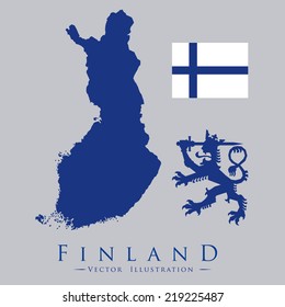 finland graphic design , vector illustration