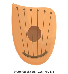 Finland gusli icon cartoon vector. Chord instrument. Retro music