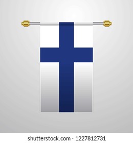 Finland hanging Flag
