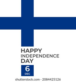 Finland Happy independence day, 6 december vector illustration
