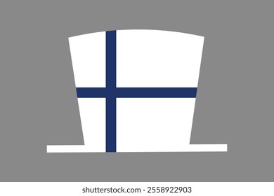 Finland hat with flag, Finland flag vector graphic, Finland country flag is a symbol of freedom, National Finland flag, vector illustration
