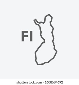 Finland icon line symbol. Isolated vector illustration of finland icon sign concept for your web site mobile app logo UI design.