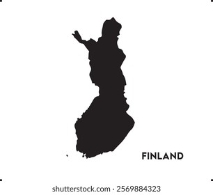 Finland icon vector design, Finland Logo design, Finland's unique charm and natural wonders, Use it in your marketing materials, travel guides, digital projects, Finland map logo vector, Black vector