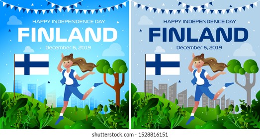Finland Independence Day Background Vector EPS10