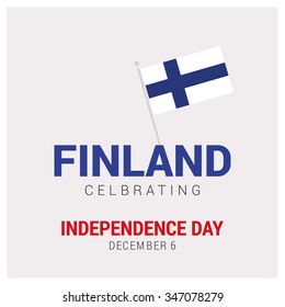 Finland Independence Day Celebrating 6th December. FIN Day poster Design. Celebration Card. background wallpaper Illustration
