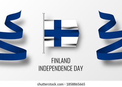 Finland Independence Day Celebration, Illustration Template Design