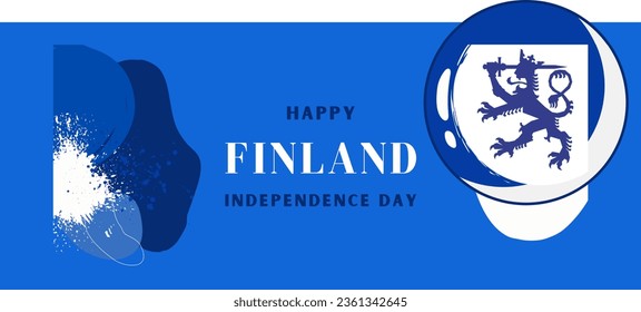 Finland Independence Day. Finland Defense Day concept. Template for background, banner, card, poster. Vector illustration.