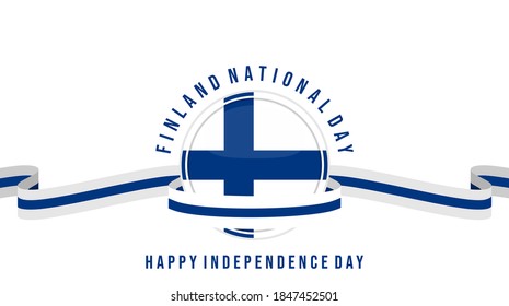 Finland Independence Day design with Finland flag emblem vector illustration. Good template for Finland National day or Independence Day design.