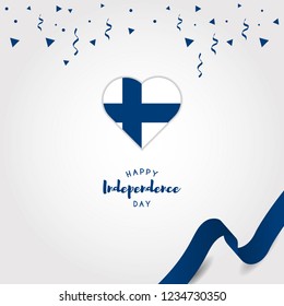 Finland Independence Day Design Template. Vector Eps 10