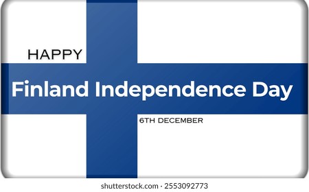 Finland independence day flag. 6th December Finland Independence Day flag Vector illustration. Finland Flag.