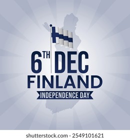 Finland Independence Day Social Media Post Design, Greeting Card Template, Finland Flag, December 6 Celebration, Finnish Culture, Patriotic Poster, Vector Art for Finland National Day, Post design