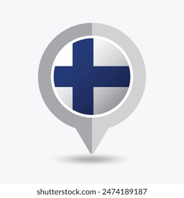 Finnland Location Pin Icon Vektorillustration