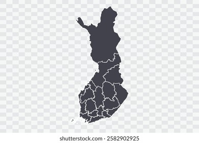 Finland Map Anchor Color on White Background quality files Png