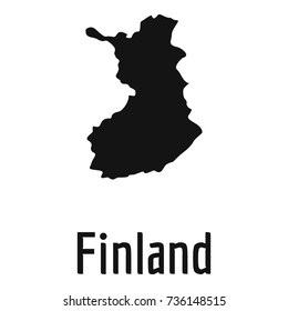 Finland map in black. Simple illustration of Finland map vector isolated on white background