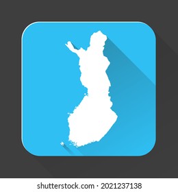 Finland map with borders isolated on background