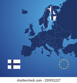 Finland map cover vector